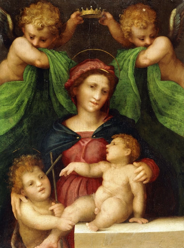 Fiorentino - La Madonna col Bambino con il bambino San Giovanni Battista e due angeli